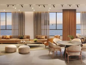 Perspectiva ilustrativa salão de festas