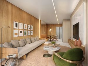 Living apartamento de 78 m² com 2 dorms. (1 suíte)