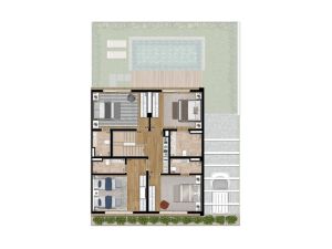 Piso superior da casa Manacá com 404 m² e 4 suítes