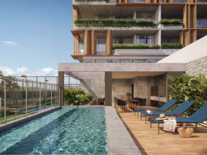 Perspectiva ilustrativa do pool house